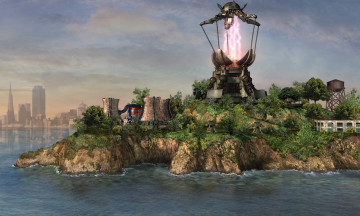 Картинка видео+игры command+&+conquer +red+alert+2+-+yuri`s+revenge остров город фабрика