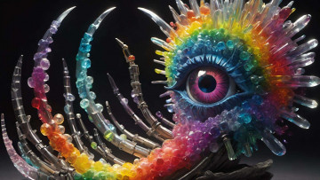 Картинка 3д+графика глаза+ eyes нейросети графика нейроарт ai art нейронные сети рисунки нейро искусство нейрографика graphics neuroart neural networks drawings neuro neurography абстракция глаз