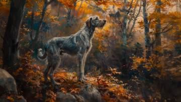 обоя рисованное, животные,  собаки, нейросети, графика, нейроарт, ai, art, нейронные, сети, рисунки, нейро, искусство, нейрографика, graphics, neuroart, neural, networks, drawings, neuro, neurography