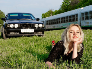 Картинка автомобили авто девушками