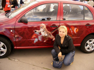 Картинка автомобили авто девушками