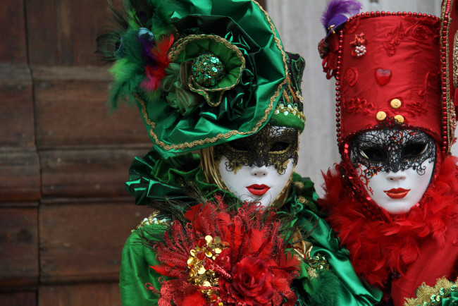 Обои картинки фото разное, маски, карнавальные, костюмы, венеция, карнавал