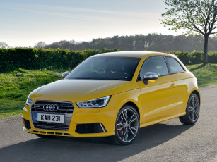 Картинка автомобили audi желтый 2014 uk-spec s1