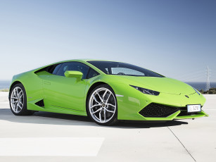 Картинка автомобили lamborghini huracаn зеленый 2014г lb724 lp 610-4