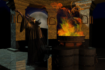 Картинка 3д+графика fantasy+ фантазия магия девушка