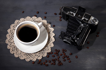 Картинка еда кофе +кофейные+зёрна фотоаппарат