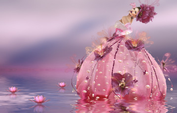 Картинка 3д+графика people+ люди платье