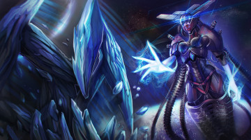 Картинка видео+игры league+of+legends камни девушка league of legends lissandra арт рука кристаллы