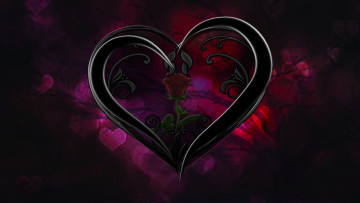 Картинка 3д+графика holidays +праздники роза сердечко