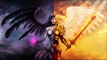 Картинка видео+игры league+of+legends игра арт магия kayle morgana league of legends