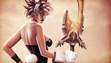 Картинка видео+игры league+of+legends riven league of legends оружие хвостик взгляд арт lol