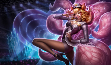 Картинка видео+игры league+of+legends лиса nine-tailed fox ahri league of legends хвост