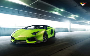 Картинка 2014-vorsteiner-lamborghini-aventador-v-verde-ithaca автомобили lamborghini