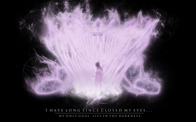 Обои картинки фото аниме, naruto, сусано, саске, чёрный, фон, учиха