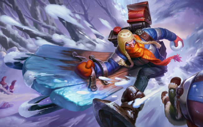Обои картинки фото видео игры, league of angels, lol, snowday, snowdown, singed, league, of, legends
