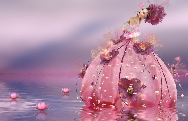 Обои картинки фото 3д графика, people , люди, платье