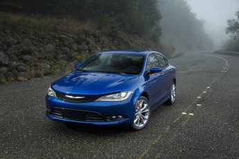 Картинка 2015+chrysler+200+s автомобили chrysler голубой металлик дорога