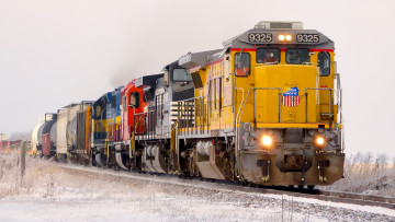 Картинка техника поезда состав локомотив рельсы дорога железная