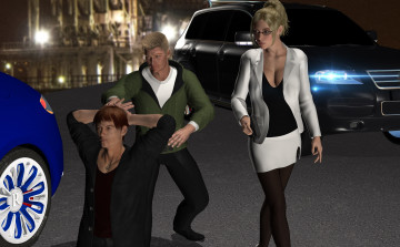 Картинка she+wolf+ii 3д+графика фантазия+ fantasy взгляд фон мужчины девушка