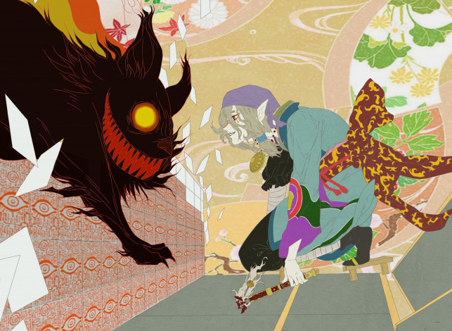 Обои картинки фото аниме, mononoke, anime, kusuriuri, парень, монстр, демон, арт