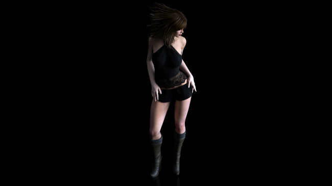 Обои картинки фото 3д графика, люди , people, фон, взгляд, девушка