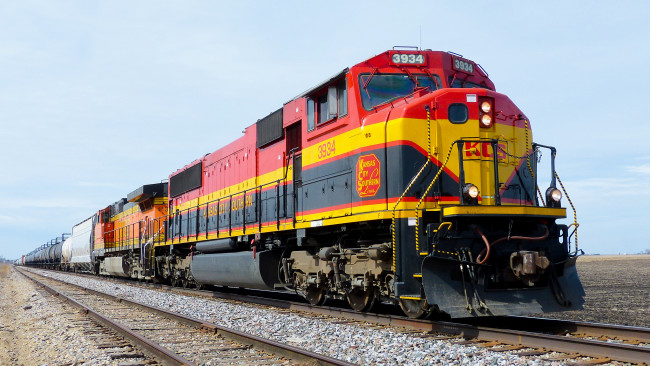 Обои картинки фото техника, поезда, локомотив, состав, дорога, рельсы, железная