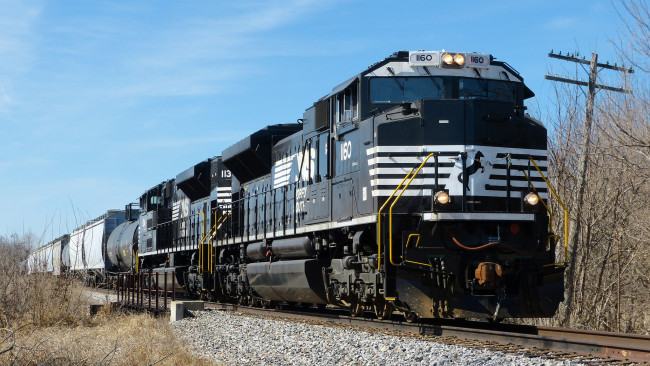 Обои картинки фото техника, поезда, состав, локомотив, рельсы, дорога, железная