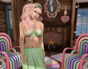 Картинка 3д+графика люди+ people фон взгляд девушка