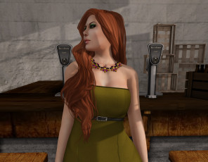 Картинка 3д+графика люди+ people интерьер фон рыжая девушка взгляд