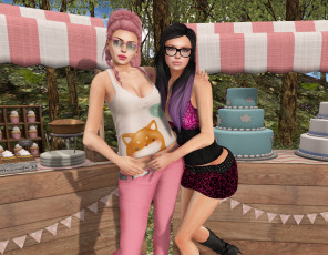 Картинка 3д+графика люди+ people взгляд фон девушки