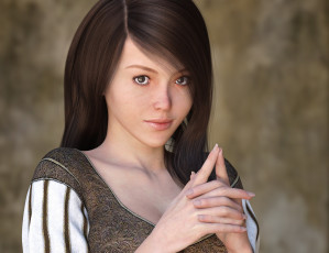 Картинка 3д+графика портрет+ portraits девушка