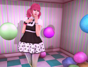 Картинка 3д+графика люди+ people девушка рыжая фон взгляд