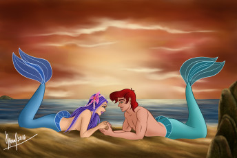 Картинка векторная+графика мультфильмы+ cartoons закат солнца