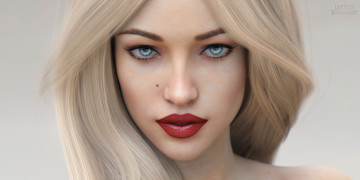 Картинка 3д+графика портрет+ portraits девушка