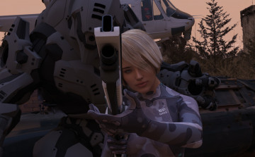 Картинка 3д+графика фантазия+ fantasy фон оружие взгляд девушка