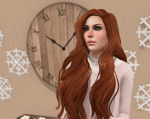 Обои картинки фото 3д графика, люди , people, взгляд, девушка, интерьер, рыжая, фон