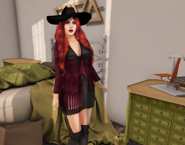 Обои картинки фото 3д графика, люди , people, фон, взгляд, девушка, интерьер, рыжая