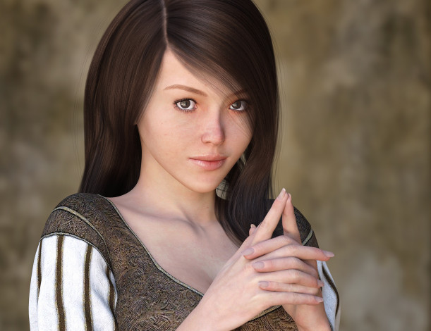 Обои картинки фото 3д графика, портрет , portraits, девушка