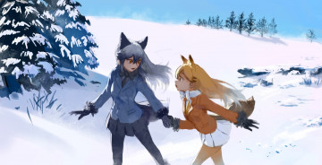 Картинка аниме kemono+friends kemono friends