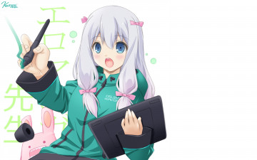 Картинка аниме eromanga-sensei девушка взгляд фон