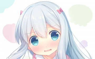 Картинка аниме eromanga-sensei девушка взгляд фон