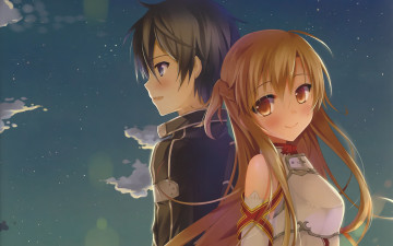 Картинка аниме sword+art+online кирито асуна