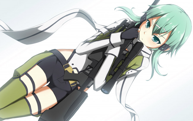 Обои картинки фото аниме, sword art online, фон, девушка, взгляд