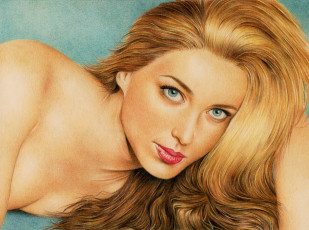 Картинка рисованное люди девушка фон взгляд