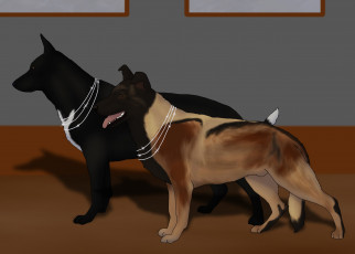 Картинка рисованное животные +собаки собаки