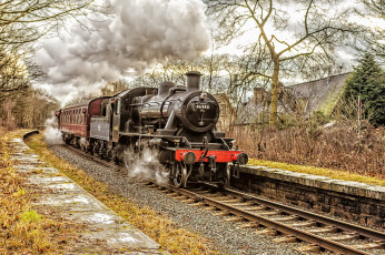 Картинка техника паровозы локомотив состав