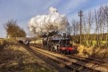 Картинка техника паровозы состав локомотив