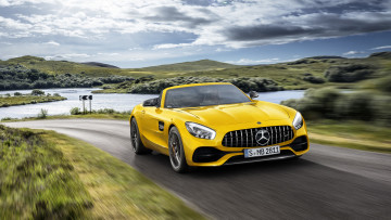 Картинка mercedes-benz+amg+gt+s+roadster+2019 автомобили mercedes-benz amg gt s roadster 2019 жёлтый