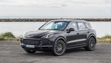 обоя porsche cayenne e-hybrid 2019, автомобили, porsche, cayenne, e-hybrid, 2019, чёрный