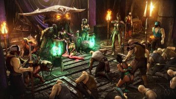 Картинка видео+игры mortal+kombat униформа фон существа мужчины девушки